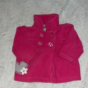carters fleece button up sweater 9 months       baby girl clothing